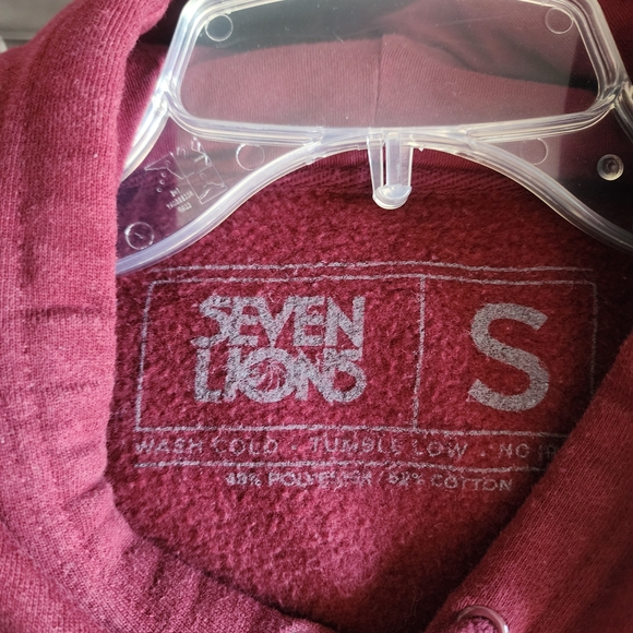 Burgundy Seven Lion Graphic Hoodie - Picture 3 of 6